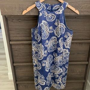 LOFT paisley print sheath dress, sz. 0P